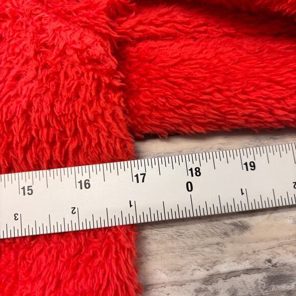 The North Face Jacket Fuzzy‎ Sherpa Fleece Coral Orange Womens S Full Zip Hooded - Picture 5 of 8